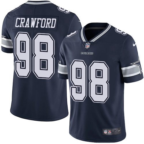 Nike Cowboys #98 Tyrone Crawford Navy Blue Team Color Men's Stitched NFL Vapor Untouchable Limited Jersey - Click Image to Close